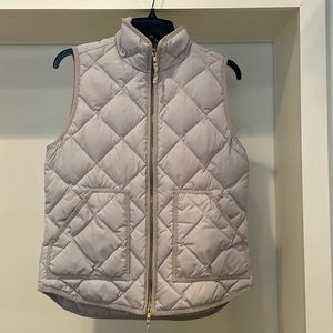 J Crew gray quilted vest size S